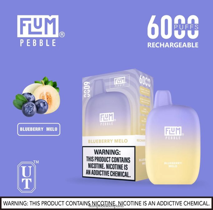 FLUM PEBBLES 6000 bocanadas melocotonero de arándanos 4T66NJ16 FLUM PEBBLE vape near me