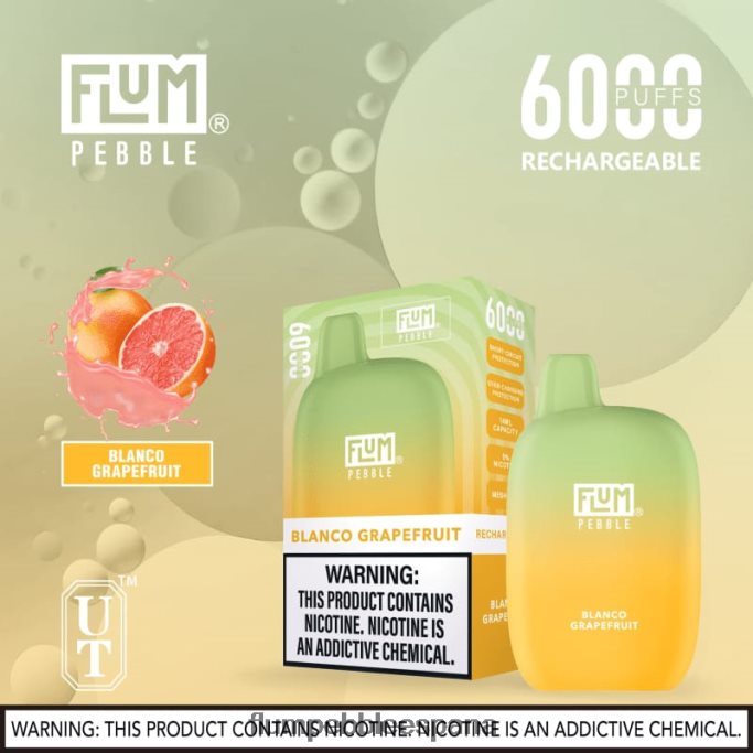 FLUM PEBBLES 6000 bocanadas pomelo blanco 4T66NJ10 FLUM float vape precio